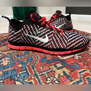 Nike Free 5.0 TR Fit 4 Black/Red Print Women's Running Shoes Size 10